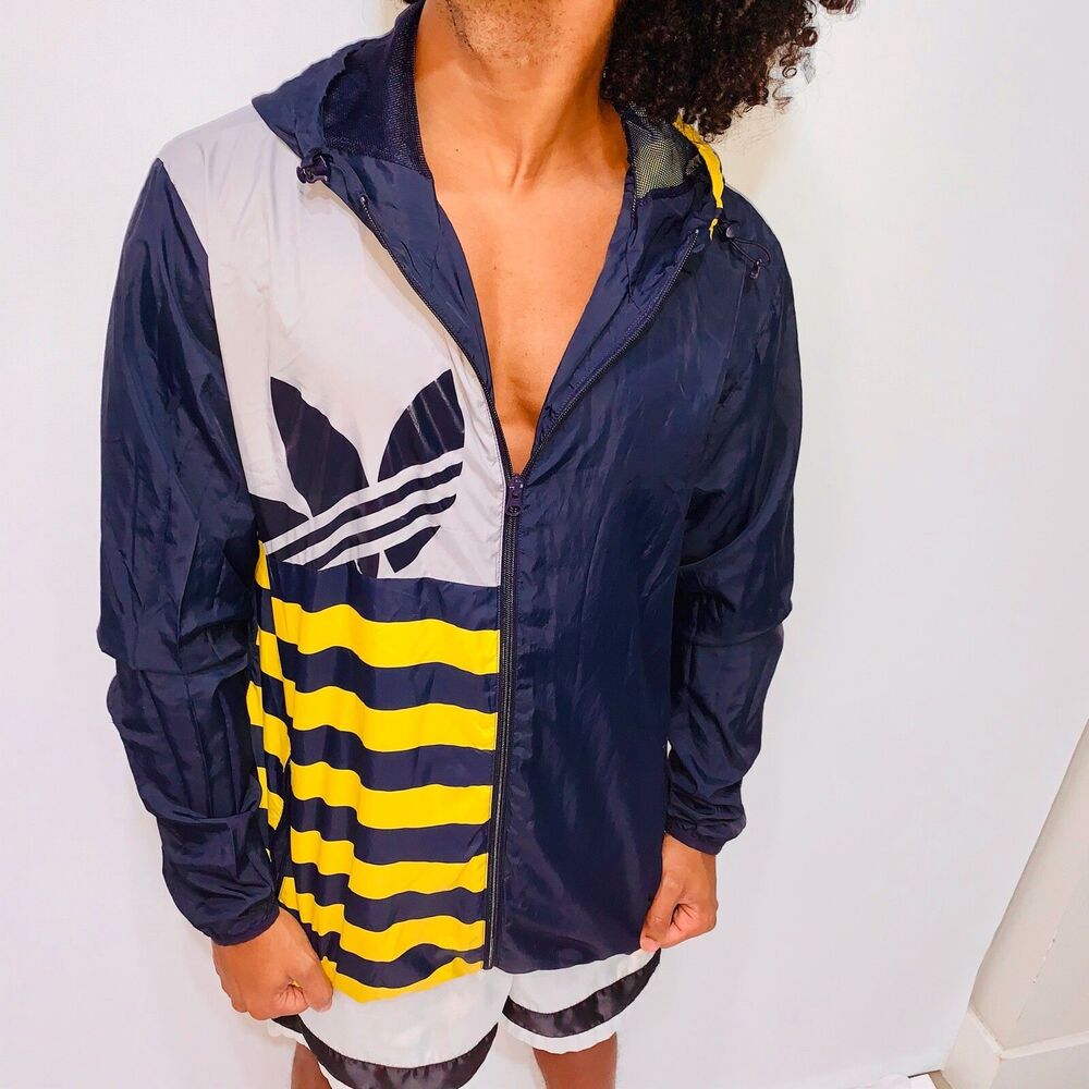 adidas Originals Vintage Y2K Jacket Yellow Men s M Retro Edition M